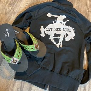 Black zip cotton jacket